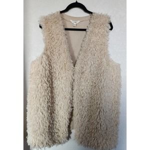 Faux Fur Vest with Knit Backing, Women's Outerwear, Size XL